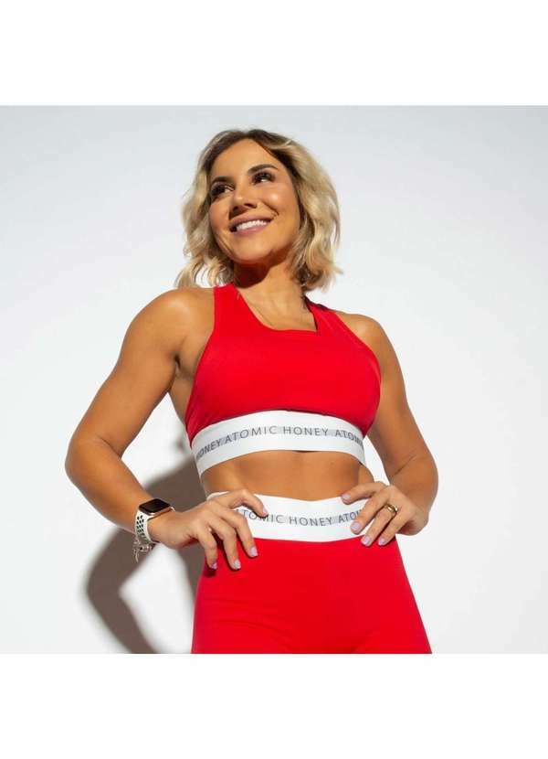 Honey Be - Top Fitness Honey Be Vermelho Tp1042 Vermelho