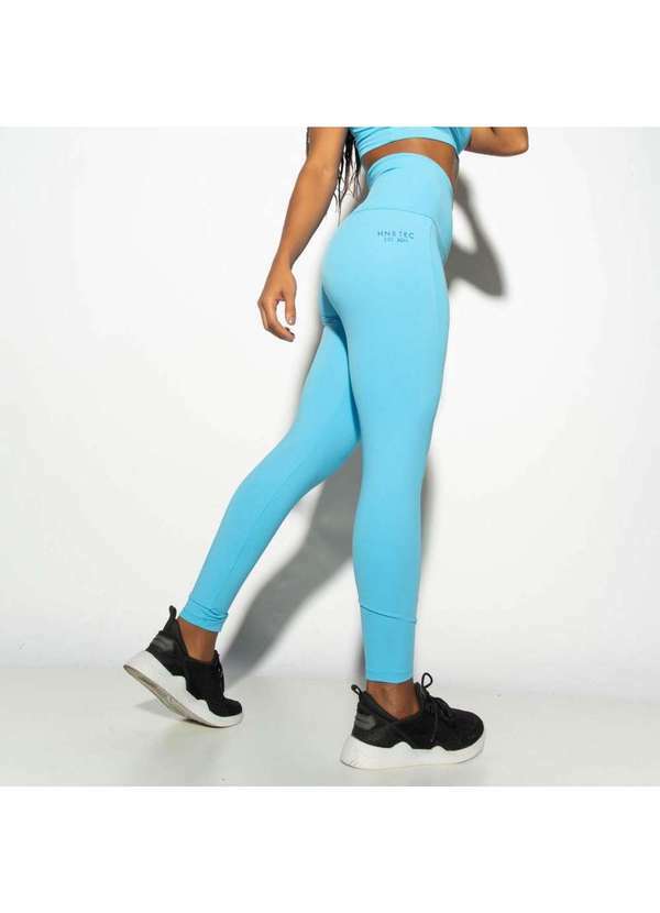 Honey Be - Legging Fitness Cintura Alta Hnb Tec Azul Lg1863 Azul
