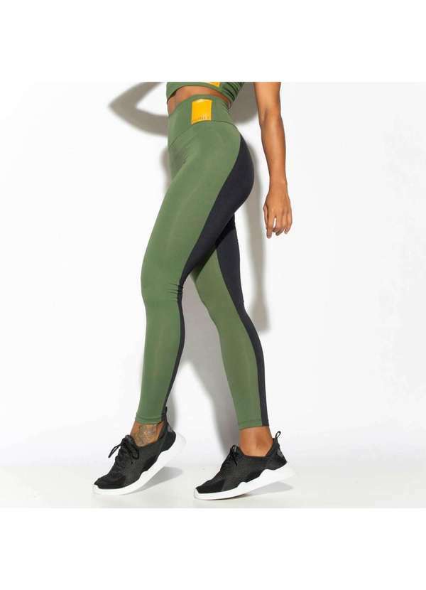 Honey Be - Legging Fitness Cintura Alta Verde Winter Lg1807 Verde