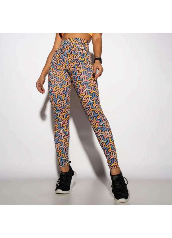 Honey Be - Legging Fitness Estampada Roxo Spinner Lg1777 Roxo