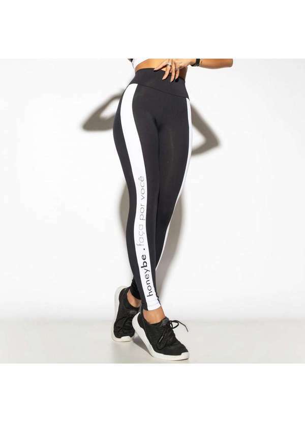 Honey Be - Legging Fitness Preta Honey Be Lg1749 Preto