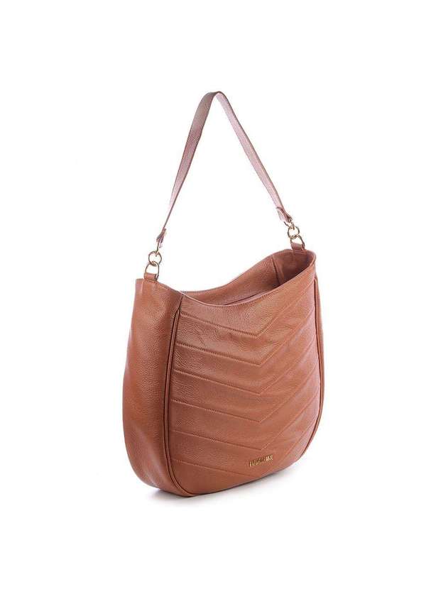 Raphaella Booz - Bolsa Hobo Grande Couro Floater Camel