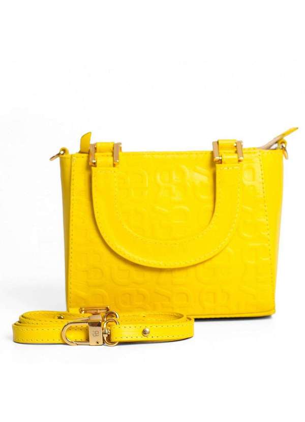 Raphaella Booz - Bolsa Mini Bag Couro Monograma Napa Firenze Celandine