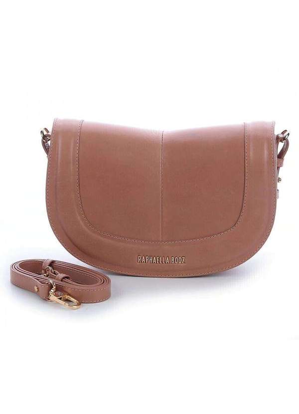 Raphaella Booz - Bolsa Tiracolo Média Couro Couro Torino Coconut