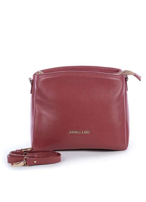 Raphaella Booz - Bolsa Tiracolo Média Couro Couro Floater Telha