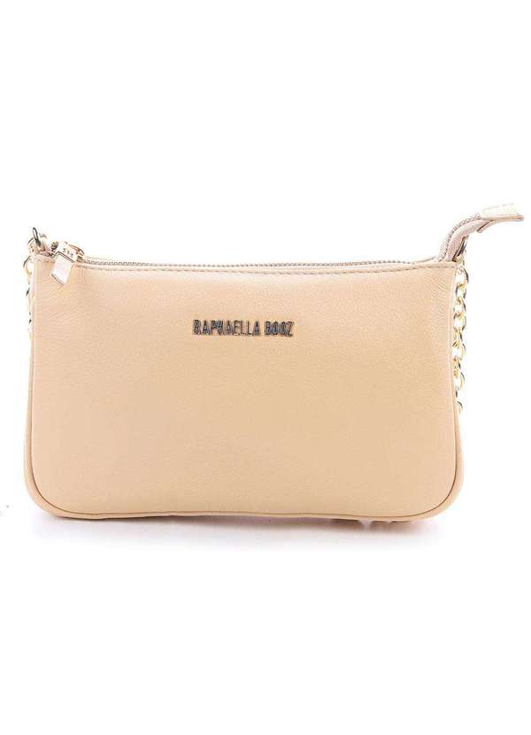 Raphaella Booz - Bolsa Tiracolo Pequena Couro Bege Toscana Honeycomb