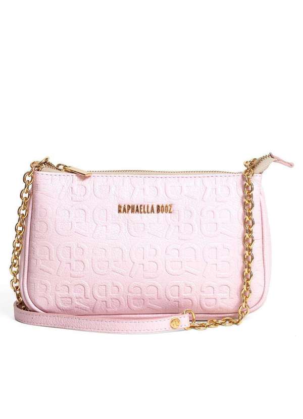 Raphaella Booz - Bolsa Tiracolo Pequena Couro Monograma Couro Floater Nude
