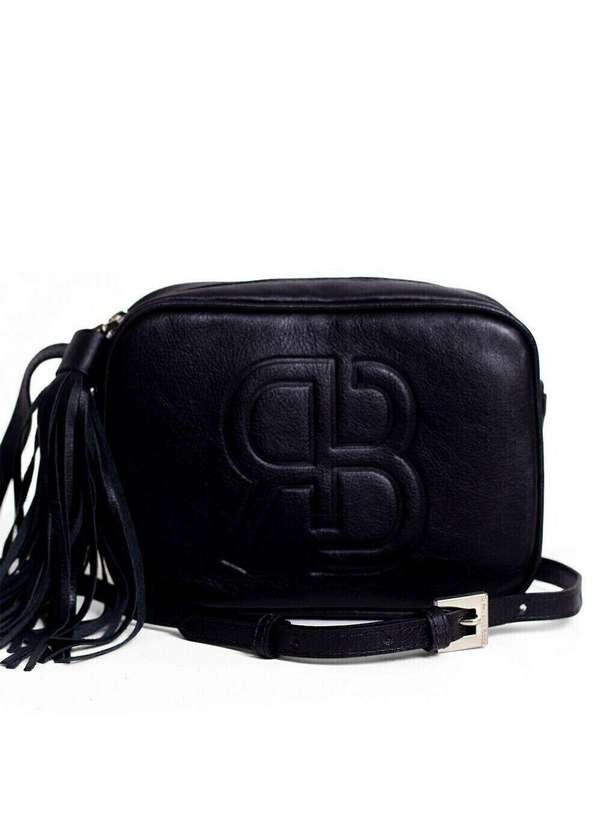 Raphaella Booz - Bolsa Tiracolo Pequena Couro Rb Couro Glove Preto