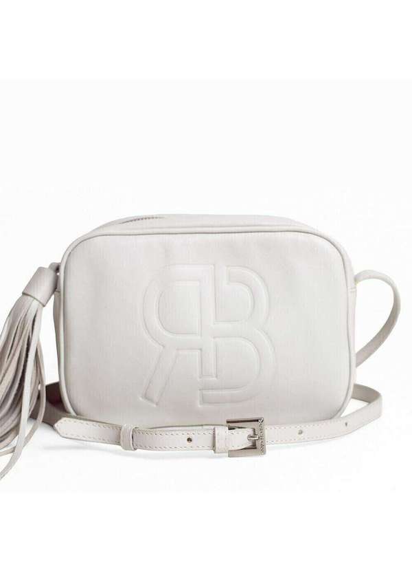 Raphaella Booz - Bolsa Tiracolo Pequena Couro Rb Couro Glove Off White