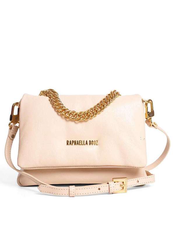 Raphaella Booz - Bolsa Tiracolo Soft Pequena Couro Bege Couro Glove Duna
