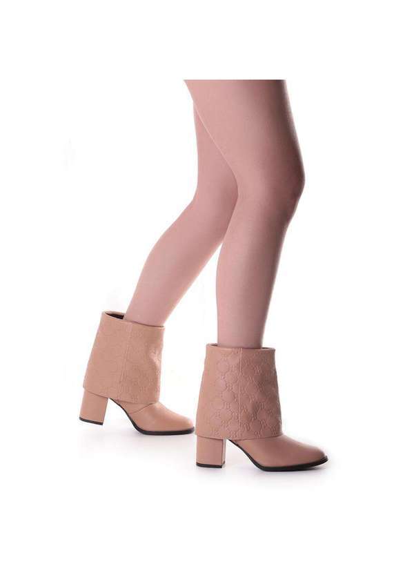 Raphaella Booz - Bota Capa Salto Bloco Médio Couro Couro Glove Plush 2