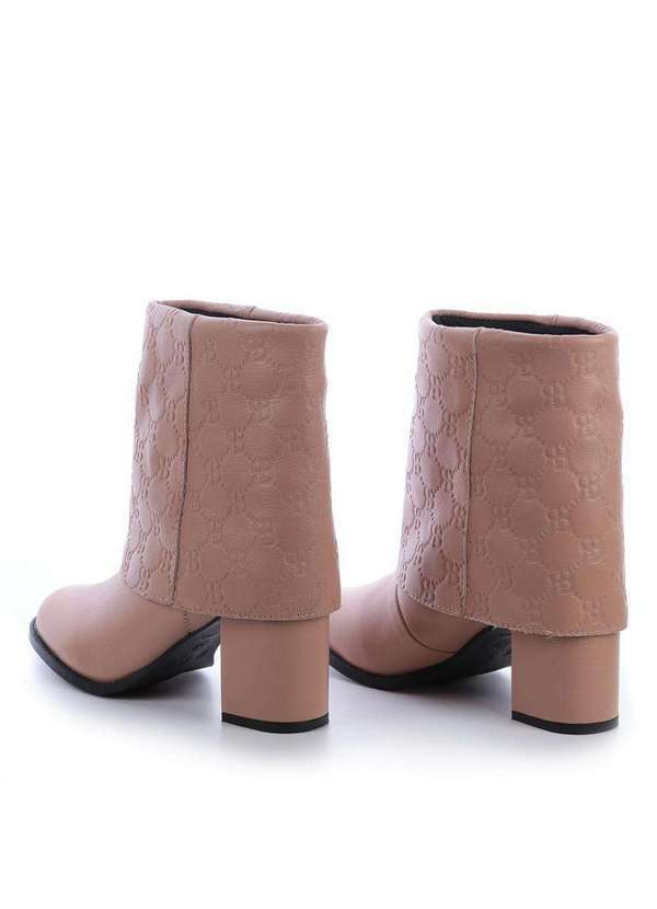 Raphaella Booz - Bota Capa Salto Bloco Médio Couro Couro Glove Plush 4