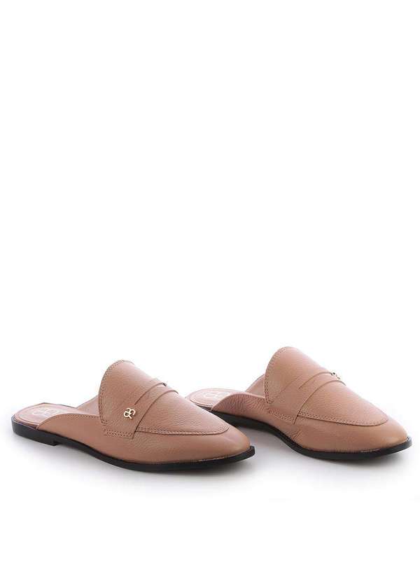 Raphaella Booz - Mule Couro Detalhe Rb Couro Nude 2