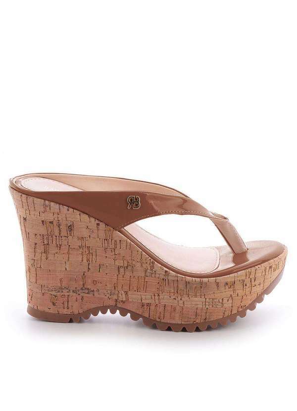 Raphaella Booz - Tamanco Mule Plataforma Verniz Napa Soft New Whisky