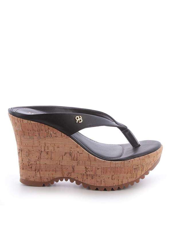 Raphaella Booz - Tamanco Mule Plataforma Verniz Napa Soft Preto