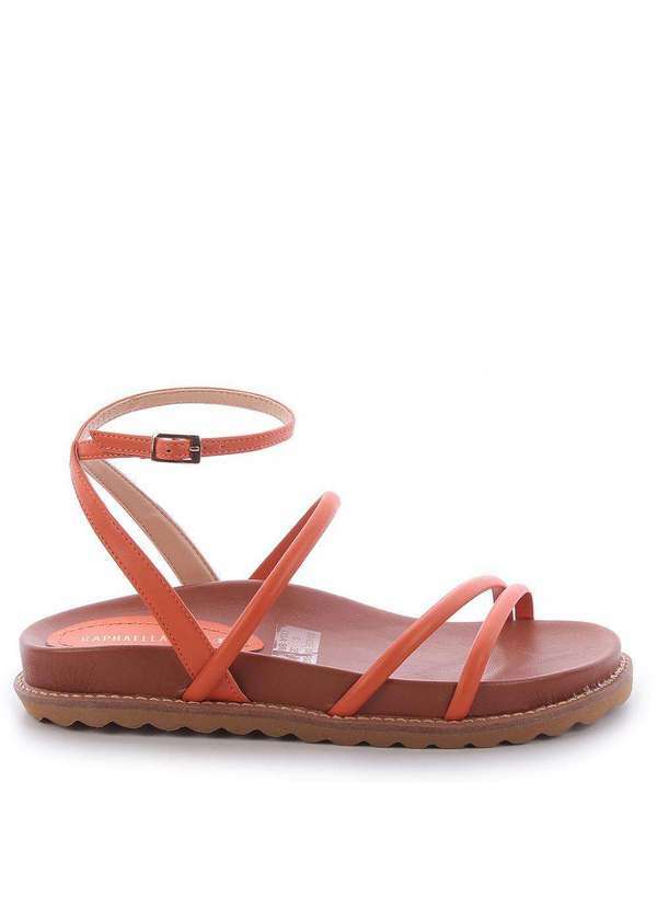 Raphaella Booz - Papete Sandália Laranja Napa Soft Rust/New Whisky