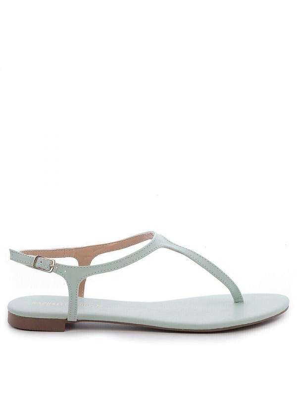 Raphaella Booz - Rasteira Flat Tiras Napa Alecrim