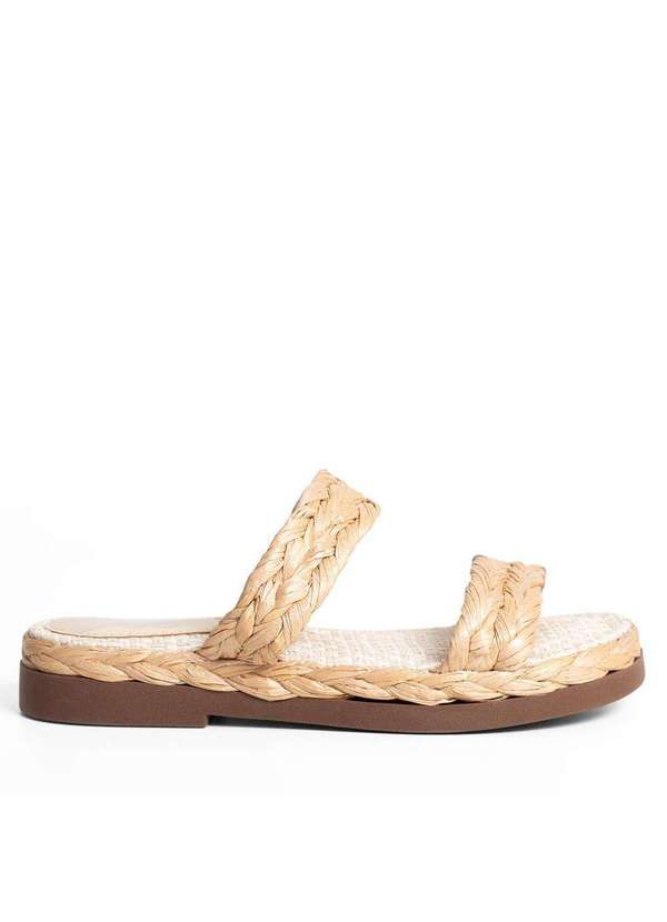 Raphaella Booz - Rasteira Palha Trançada Tranca Palha/Stp106