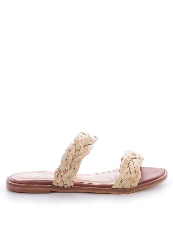 Raphaella Booz - Rasteira Tiras Palha Tira Br4409 302/Soft New Whisky