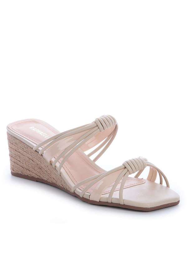 Raphaella Booz - Mule Anabela Tiras Napa Duna/Verniz 2