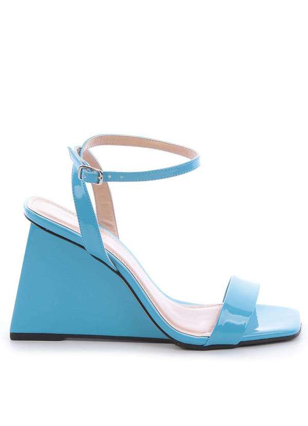 Raphaella Booz - Sandália Anabela Verniz Verniz Liquid
