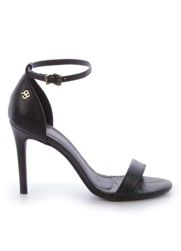 Raphaella Booz - Sandália Laura Couro Preta Toscana Preto