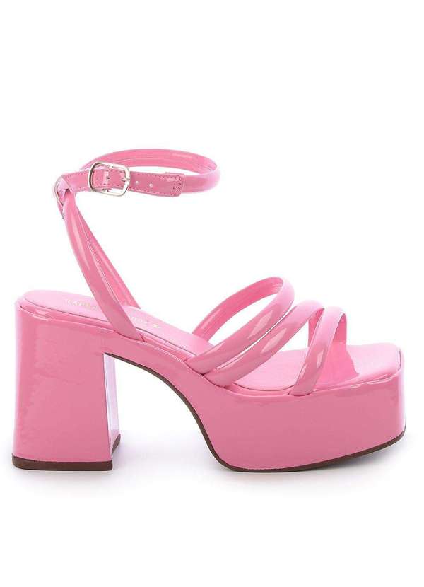 Raphaella Booz - Sandália Plataforma Verniz Verniz Nebula