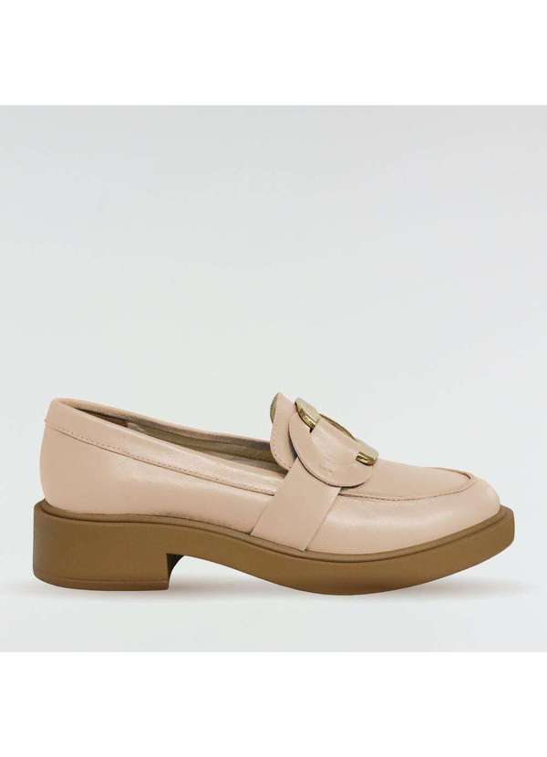 Raphaella Booz - Mocassim Couro Detalhe Metal Couro Torino Skin