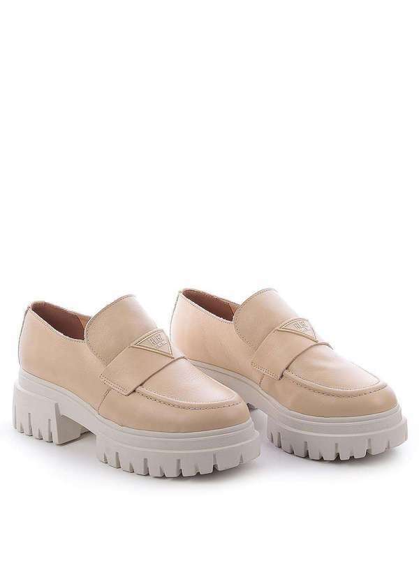 Raphaella Booz - Mocassim Tratorado Couro Napa Grease Nata/Sola Off 2