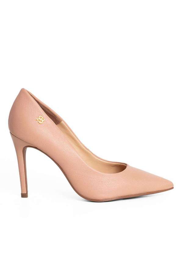 Raphaella Booz - Scarpin Salto Alto Couro Toscana Cha