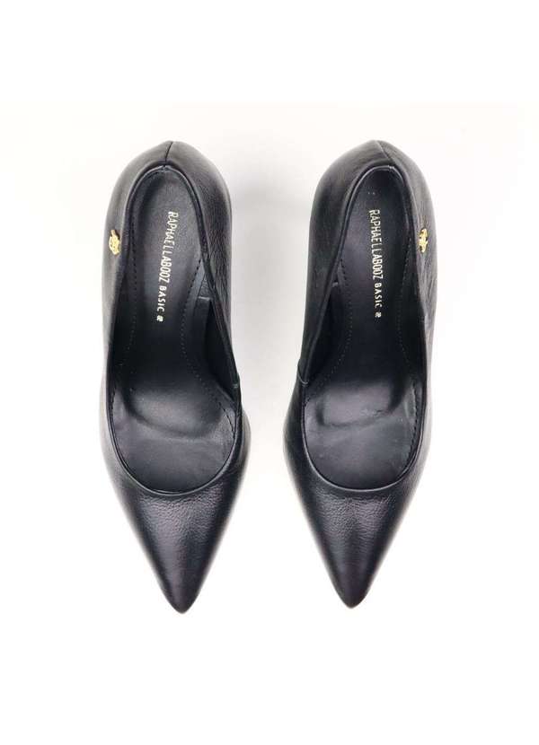 Raphaella Booz - Scarpin Salto Alto Couro Toscana Preto 5