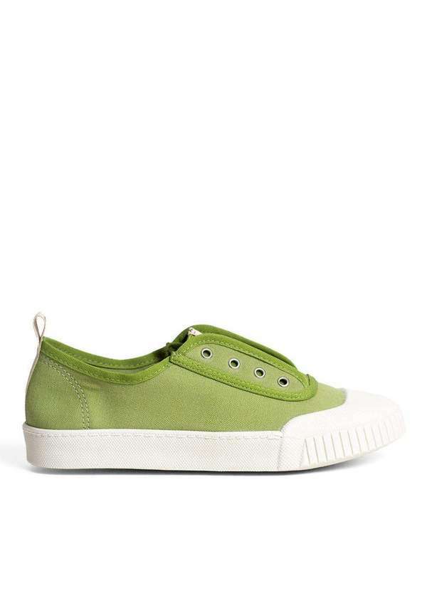 Raphaella Booz - Tênis Slip On Essencial Lona Lona Deserto Guacamole