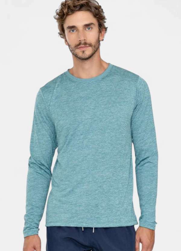 Areia Branca - Camiseta Areia Branca Yacht Manga Longa Uv Verde