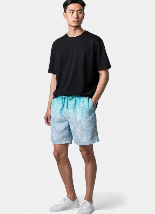 Areia Branca - Shorts Areia Branca Yacht Resort Palmeira Azul 5