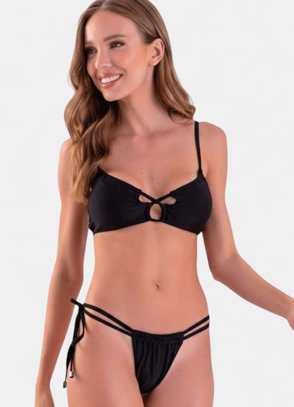 Areia Branca - Biquini Areia Branca Baly Frente Unica Preto 4