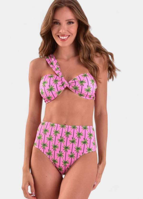 Areia Branca - Biquini Areia Branca Baly Hot Pant Coqueiro Rosa