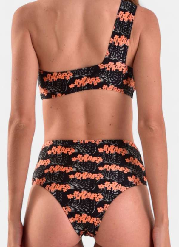 Areia Branca - Biquini Areia Branca Baly Hot Pant Floral Preto 4