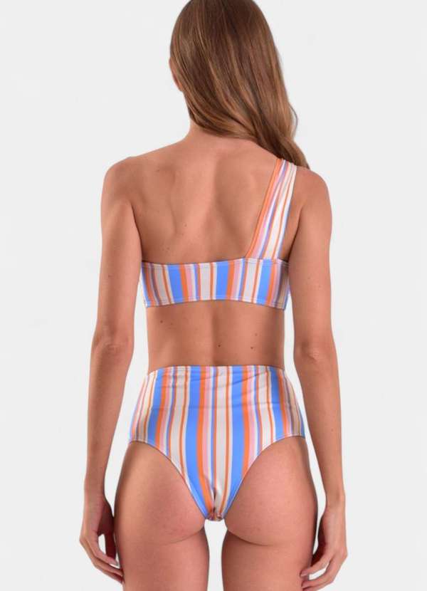 Areia Branca - Biquini Areia Branca Baly Hot Pant Stripe Azul 2