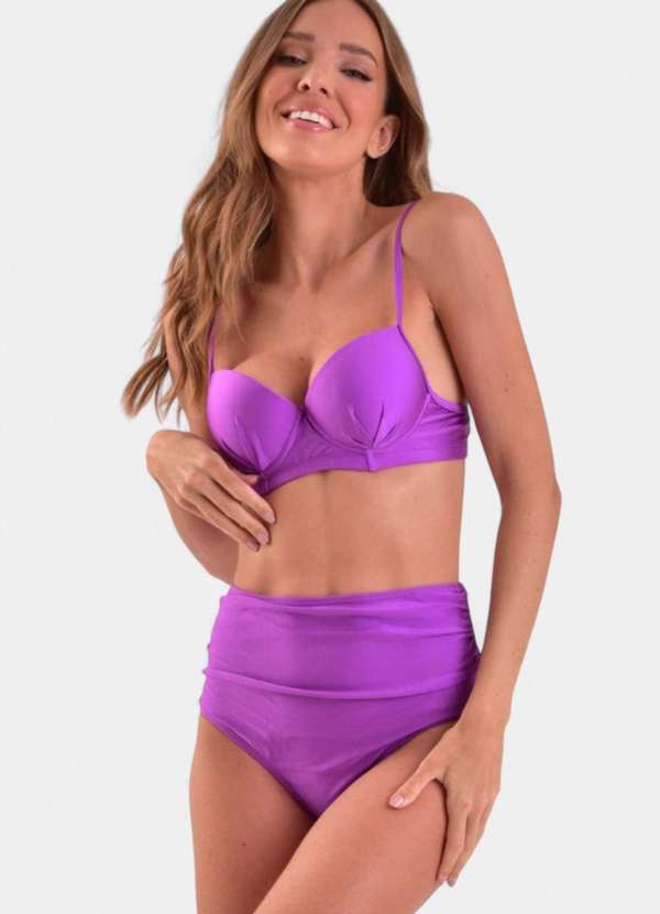 Areia Branca - Biquini Areia Branca Baly Hot Pant Roxo
