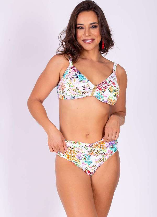 Areia Branca - Biquini Areia Branca Bio Pipa Estampado Floral Estampado 6