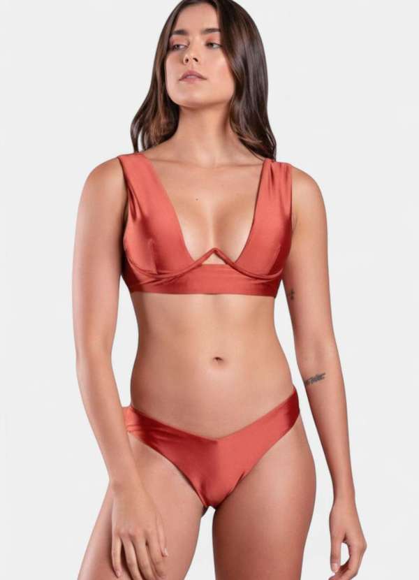 Areia Branca - Biquini Areia Branca Praya Cropped Vermelho