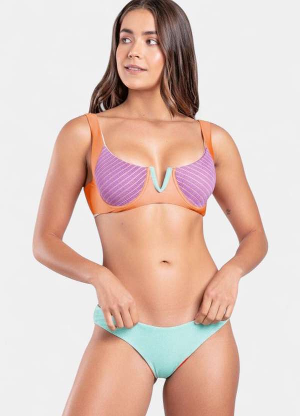 Areia Branca - Biquini Areia Branca Praya Meia Taca Bicolor Laranja 2