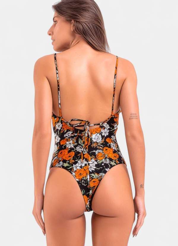 Areia Branca - Maio Areia Branca Baly Floral Laranja 2