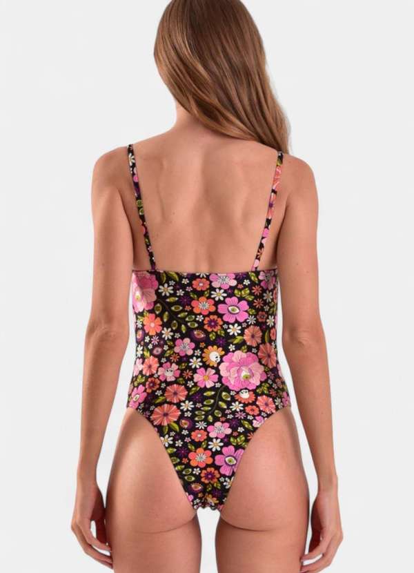 Areia Branca - Maio Areia Branca Baly Floral Preto 2