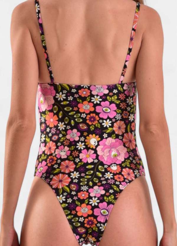 Areia Branca - Maio Areia Branca Baly Floral Preto 4