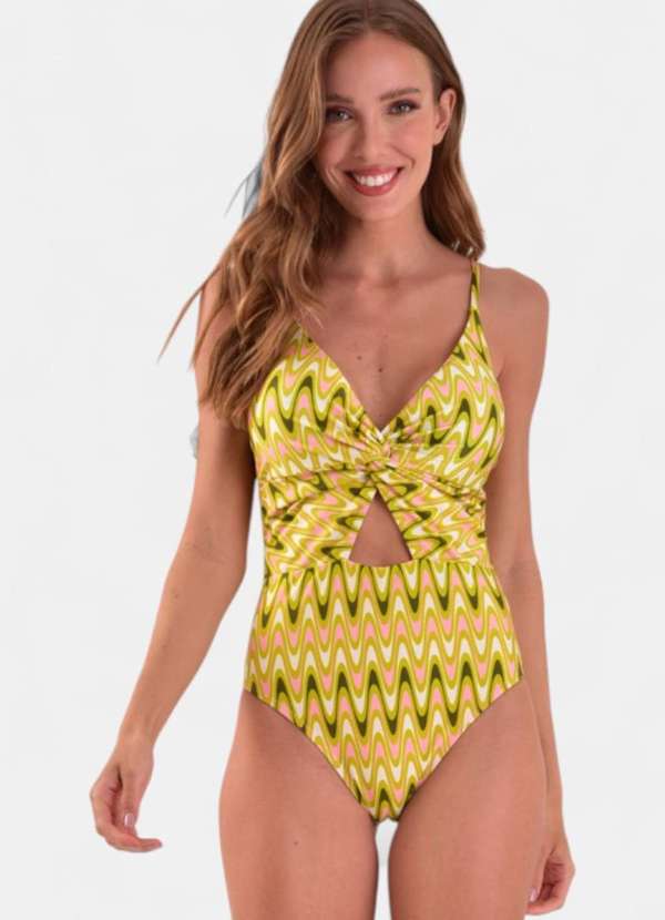 Areia Branca - Maio Areia Branca Baly Transpassado Zig Zag Verde