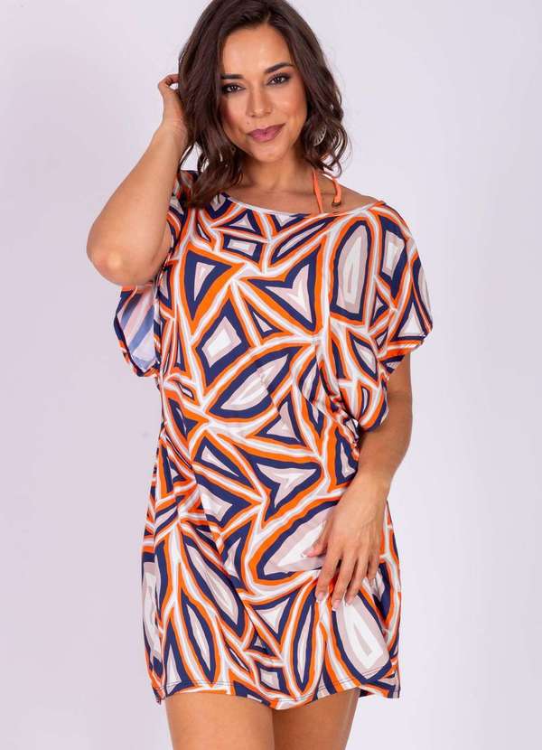 Areia Branca - Bata Areia Branca Bio Ilheus Estampado Geo Branco