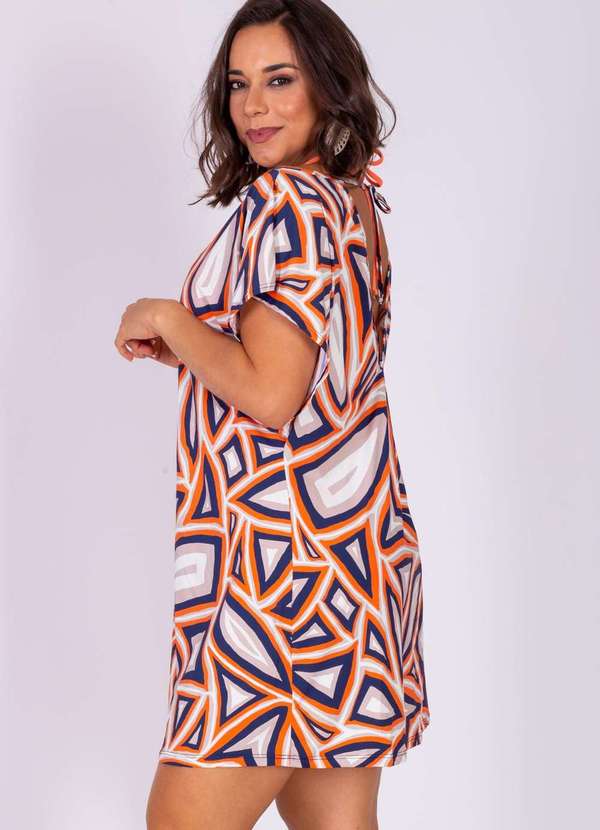 Areia Branca - Bata Areia Branca Bio Ilheus Estampado Geo Branco 3