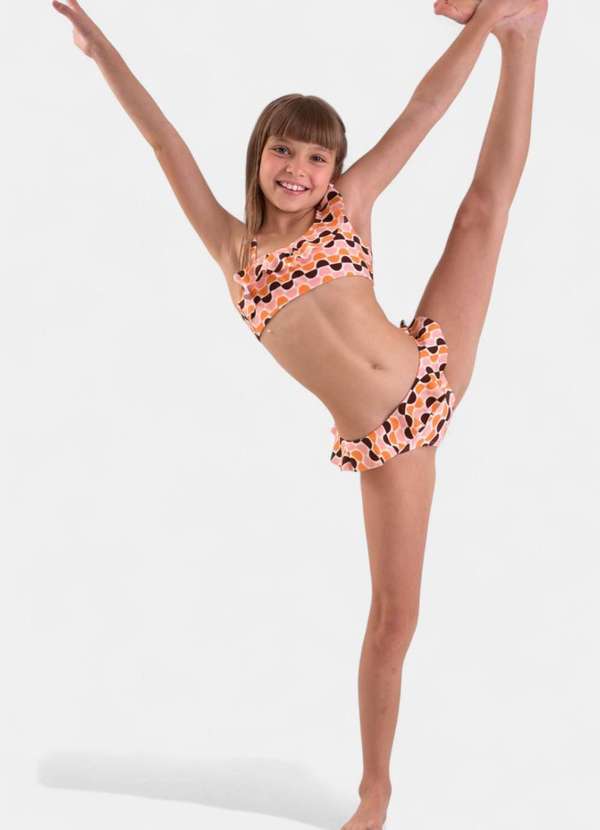 Areia Branca - Biquini Areia Branca Infantil Baly Wave Rosa 3