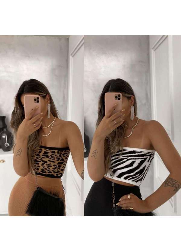 Closet Rc - Cropped Faixa em Tricot Multicores